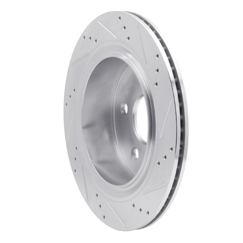 R1 Concepts R1 02-24 Chrysler ASPEN Rear Left Drilled & Slotted Silver Brake Rotor