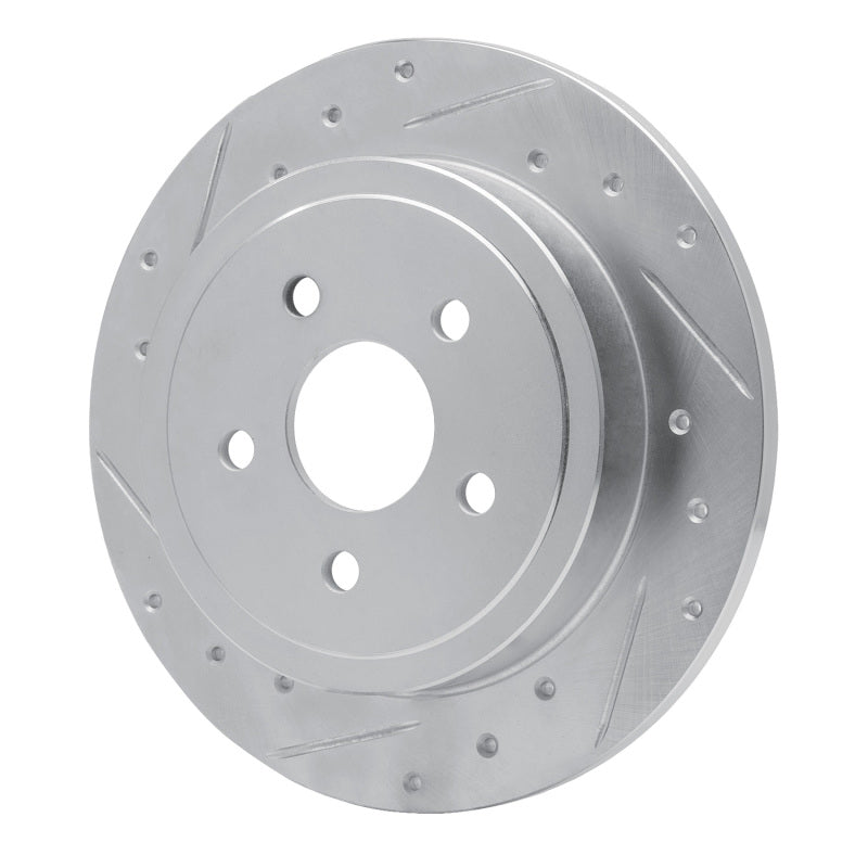 R1 Concepts R1 88-95 Chrysler Daytona Rear Left Drilled & Slotted Silver Brake Rotor