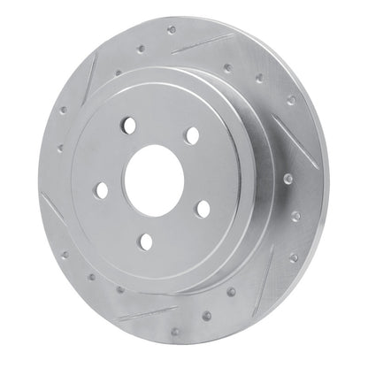 R1 Concepts R1 88-95 Chrysler Daytona Rear Left Drilled & Slotted Silver Brake Rotor