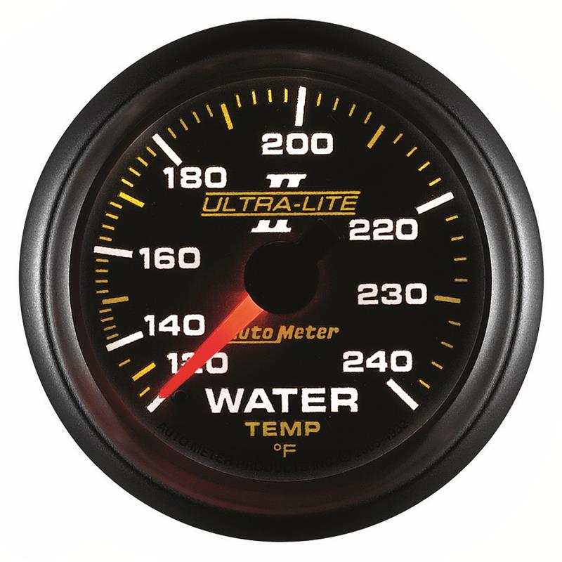 Autometer Ultra-Lite II 52mm 120-240 Deg F Mechanical Water Temp Gauge