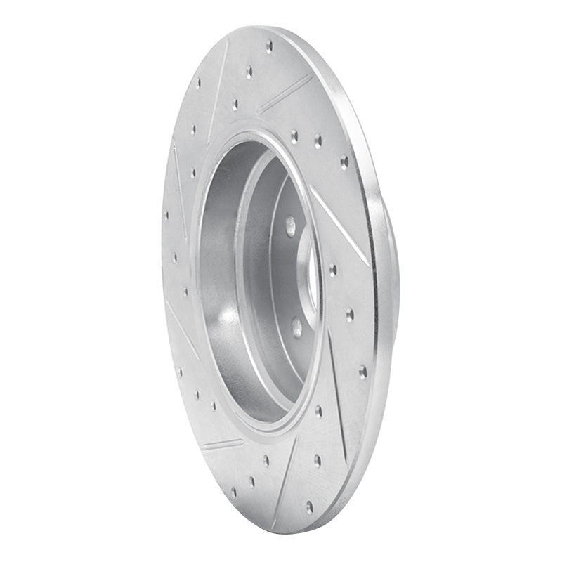 R1 Concepts R1 91-01 BMW 850I Rear Right Drilled & Slotted Silver Brake Rotor