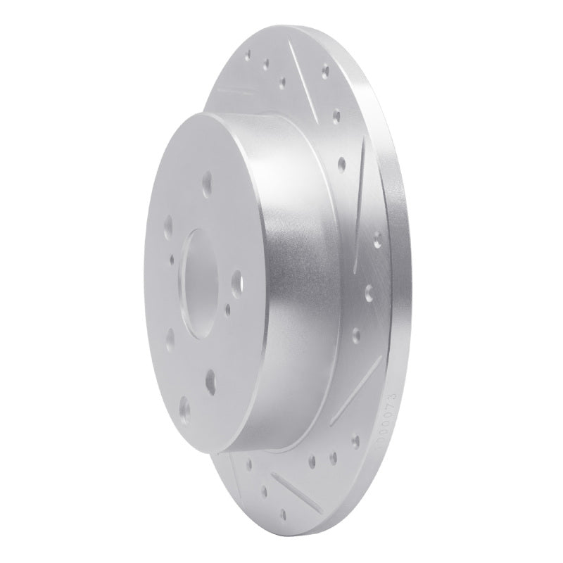 R1 Concepts R1 12-20 Toyota Prius V Rear Right Drilled & Slotted Silver Brake Rotor