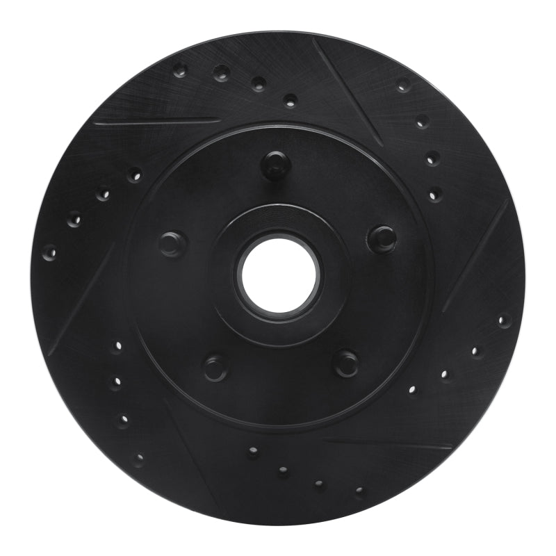 R1 Concepts R1 79-91 Ford Country Squire Front Right Drilled & Slotted Black Brake Rotor