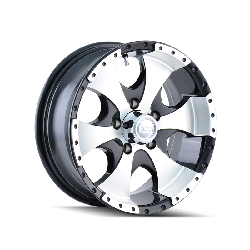 ION Wheels ION Type 136 15x6 / 6x139.7 BP / 0mm Offset / 108mm Hub Black/Machined Wheel