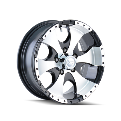 ION Wheels ION Type 136 15x6 / 6x139.7 BP / 0mm Offset / 108mm Hub Black/Machined Wheel