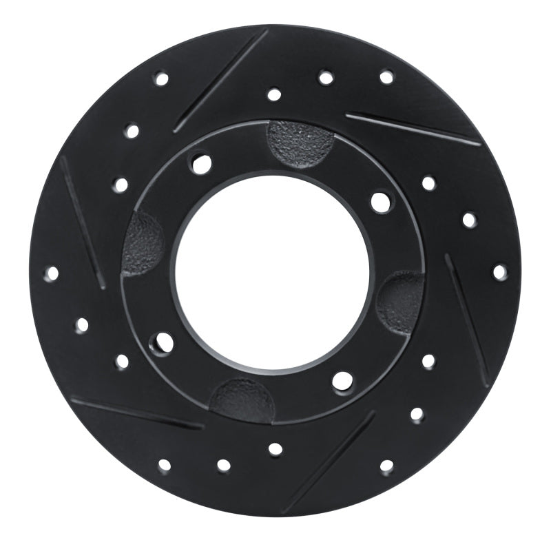 R1 Concepts R1 76-81 Honda Accord Hatchback Front Left Drilled & Slotted Black Brake Rotor
