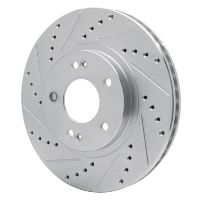 R1 Concepts R1 01-06 Hyundai Santa Fe Front Left Drilled & Slotted Silver Brake Rotor