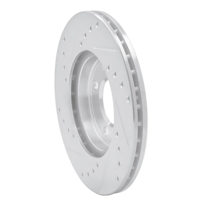 R1 Concepts R1 86-08 Volkswagen Jetta Sedan Front Right Drilled & Slotted Silver Brake Rotor