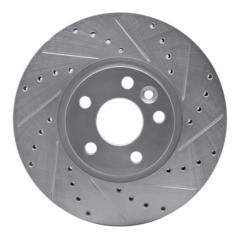 R1 Concepts R1 07-18 Land Rover Range Rover Evoque Front Left Drilled & Slotted Silver Brake Rotor