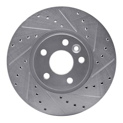 R1 Concepts R1 07-18 Land Rover Range Rover Evoque Front Left Drilled & Slotted Silver Brake Rotor