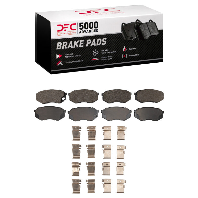 DFC 95-04 Mitsubishi Fuso FE Front 5000 Advanced Semi Metallic Brake Pads and Hardware Kit