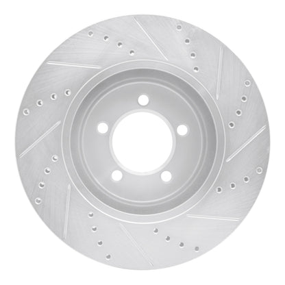 R1 Concepts R1 03-05 Lincoln AVIATOR Front Left Drilled & Slotted Silver Brake Rotor
