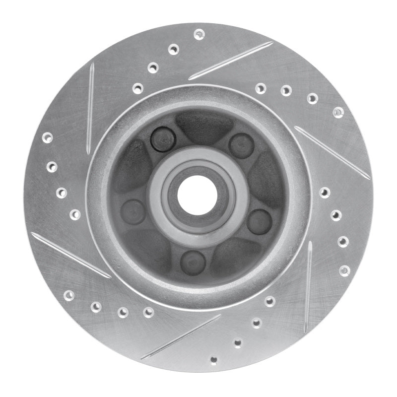 R1 Concepts R1 79-91 Ford LTD Crown Victoria Front Right Drilled & Slotted Silver Brake Rotor