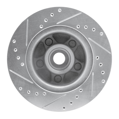 R1 Concepts R1 79-91 Ford LTD Crown Victoria Front Right Drilled & Slotted Silver Brake Rotor