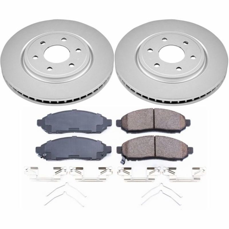 PowerStop Power Stop 2019 Nissan Frontier Front Z17 Evolution Geomet Coated Brake Kit