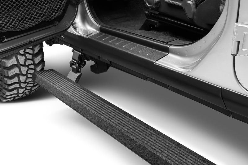 Go Rhino RealTruck 18-24 Jeep Wrangler 4dr VoltStep Electric Running Board Kit - Bedliner Coating
