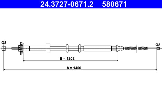BOSCH 1987482312 Parking Brake Cable Pull
