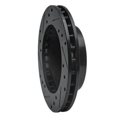 R1 Concepts R1 81-94 Ford TEMPO Front Right Drilled & Slotted Black Brake Rotor