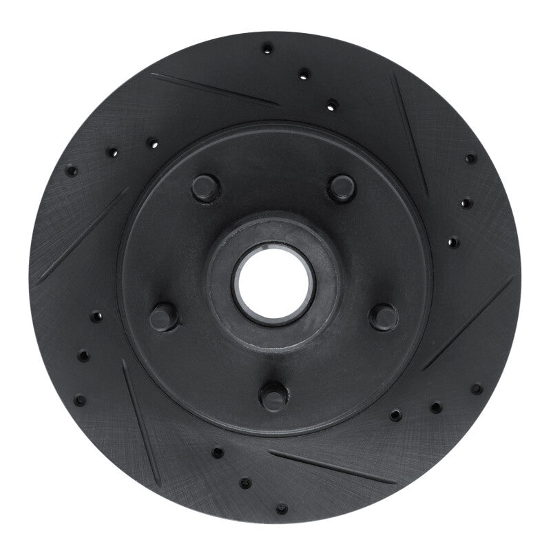 R1 Concepts R1 73-73 Ford Country Squire Front Right Drilled & Slotted Black Brake Rotor