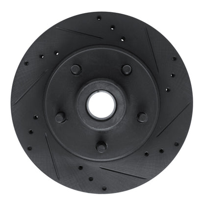 R1 Concepts R1 73-73 Ford Country Squire Front Right Drilled & Slotted Black Brake Rotor