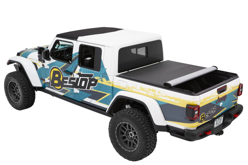Bestop Roll Soft Tonneau - 20-26 Jeep Gladiator For 5 Ft. Bed EZ-Roll (Premium Black Twill)