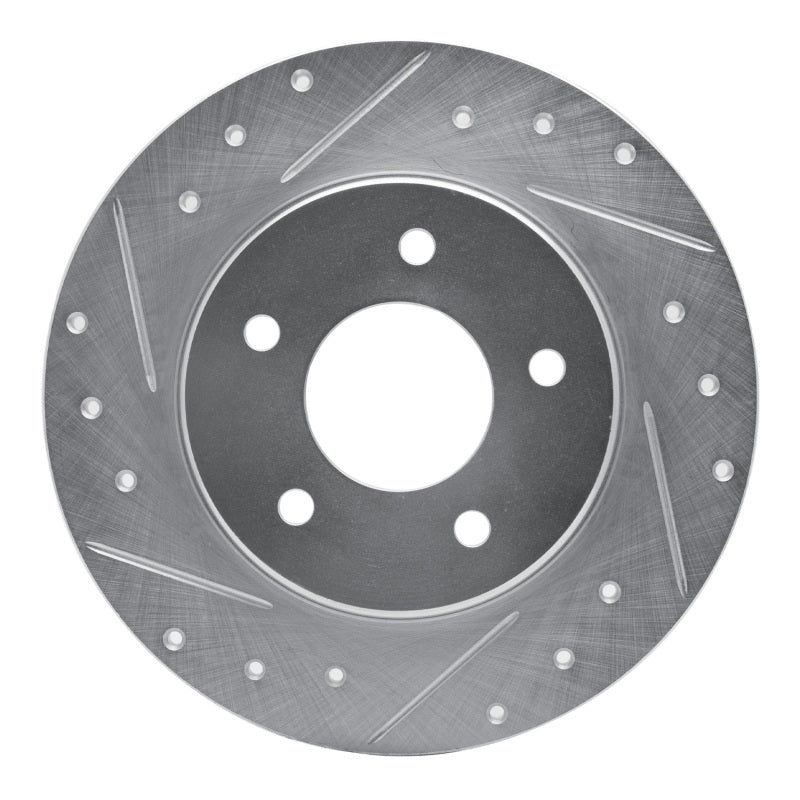 R1 Concepts R1 94-99 Buick Regal Rear Left Drilled & Slotted Silver Brake Rotor