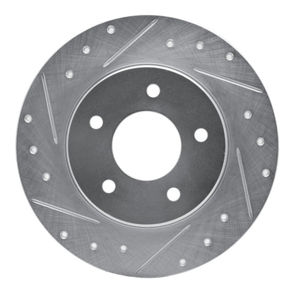 R1 Concepts R1 94-99 Buick Regal Rear Left Drilled & Slotted Silver Brake Rotor