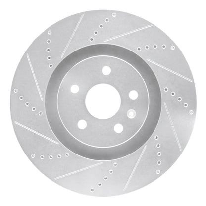 R1 Concepts R1 2009-2015 Cadillac CTS Front Left Drilled & Slotted Silver Brake Rotor