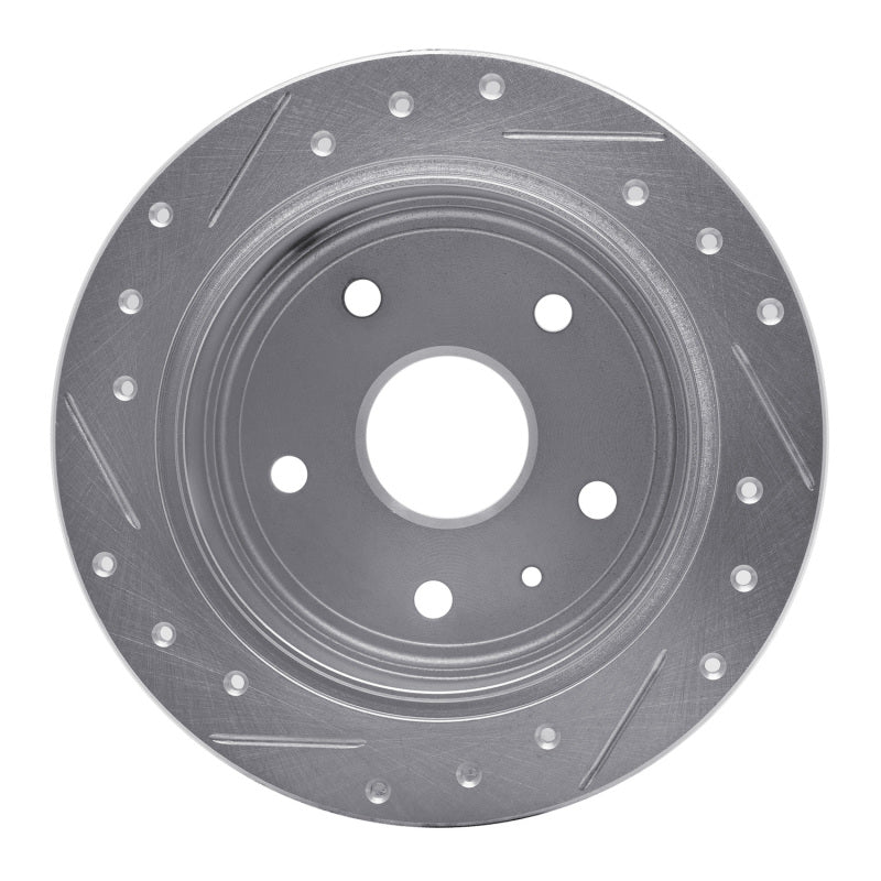 R1 Concepts R1 99-02 Daewoo Leganza Rear Right Drilled & Slotted Silver Brake Rotor