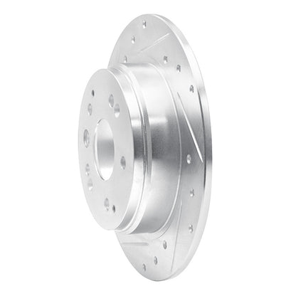 R1 Concepts R1 99-11 Acura TL Rear Left Drilled & Slotted Silver Brake Rotor
