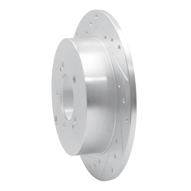 R1 Concepts R1 07-15 Mitsubishi Outlander Rear Left Drilled & Slotted Silver Brake Rotor