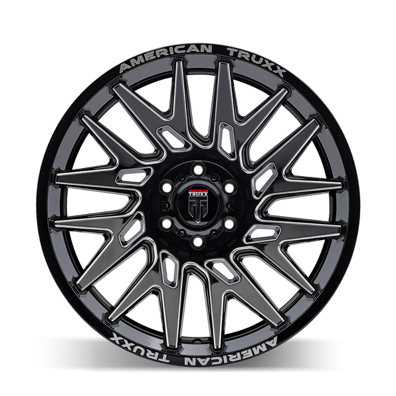 American Truxx AT1919 Evolution 22x12 / 8x180 BP / -44mm Offset / 124.2mm Hub Gloss Blk Mill Wheel