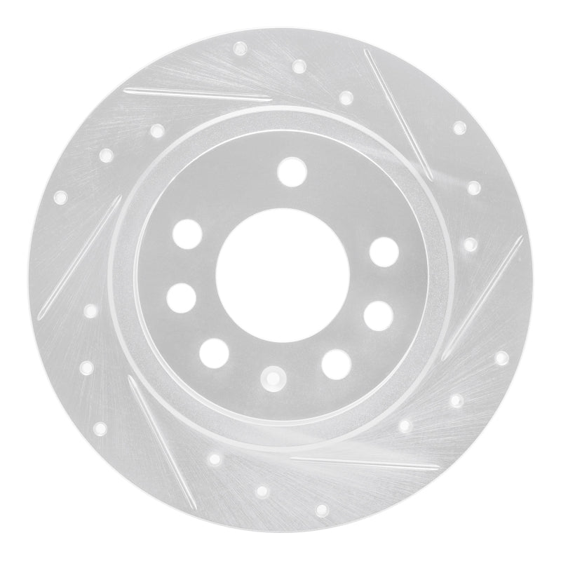 R1 Concepts R1 06-10 Pontiac SOLSTICE Rear Right Drilled & Slotted Silver Brake Rotor