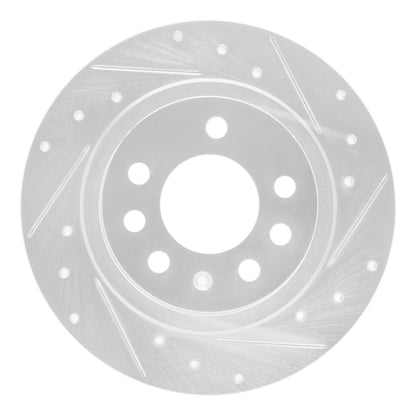 R1 Concepts R1 06-10 Pontiac SOLSTICE Rear Right Drilled & Slotted Silver Brake Rotor