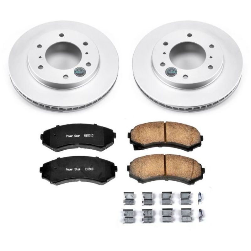 PowerStop Power Stop 01-06 Mitsubishi Montero Front Z17 Evolution Geomet Coated Brake Kit