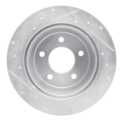 R1 Concepts R1 97-07 Chrysler Town & Country Rear Right Drilled & Slotted Silver Brake Rotor
