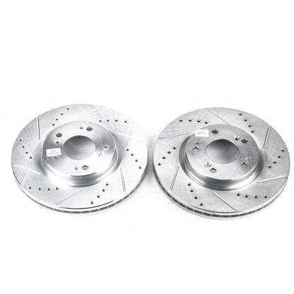 PowerStop Power Stop 06-12 Mitsubishi Eclipse Front Evolution Drilled & Slotted Rotors - Pair