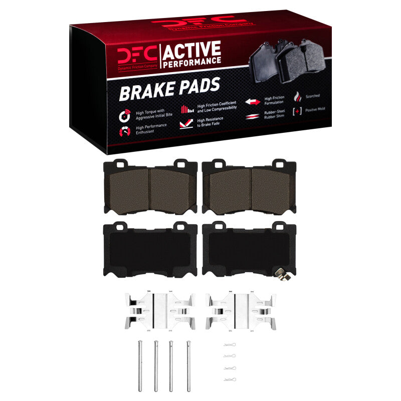 DFC 08-25 Infiniti QX70 Front Active Performance Pads and Hardware Kit