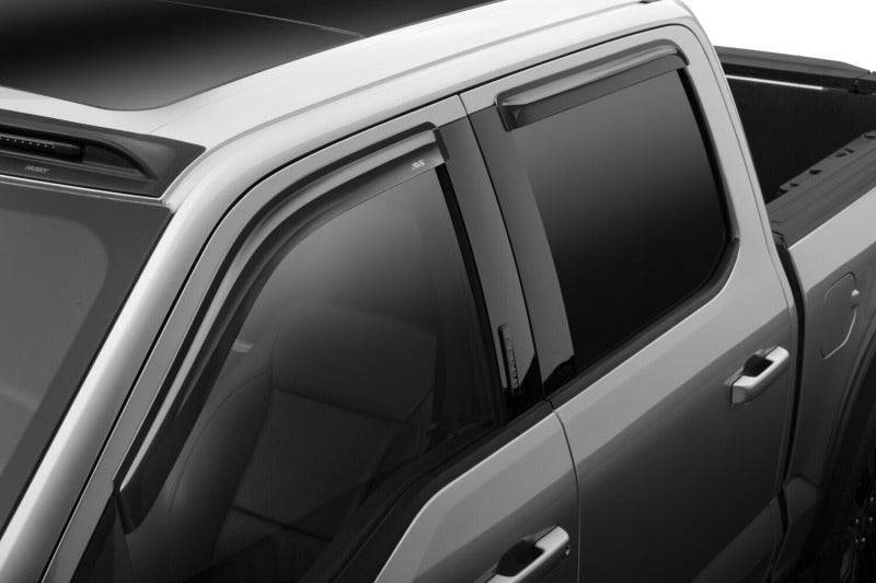 AVS 15-18 Ford F-150 Supercrew Ventvisor Outside Mount Window Deflectors 4pc - Smoke