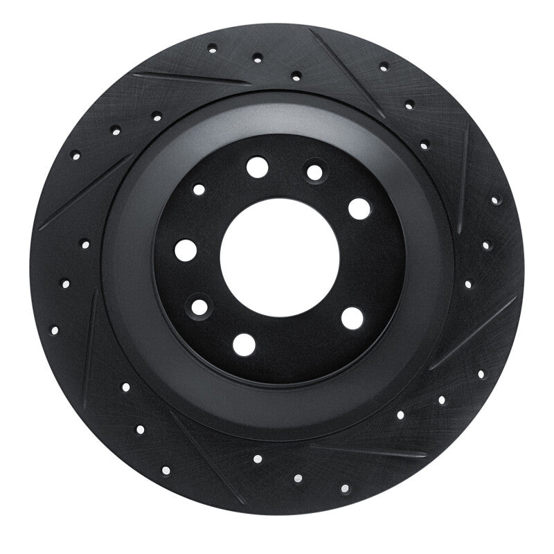 R1 Concepts R1 06-07 Mazda 6 Rear Right Drilled & Slotted Black Brake Rotor
