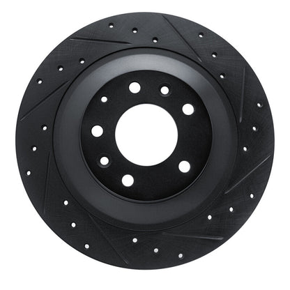 R1 Concepts R1 06-07 Mazda 6 Rear Right Drilled & Slotted Black Brake Rotor