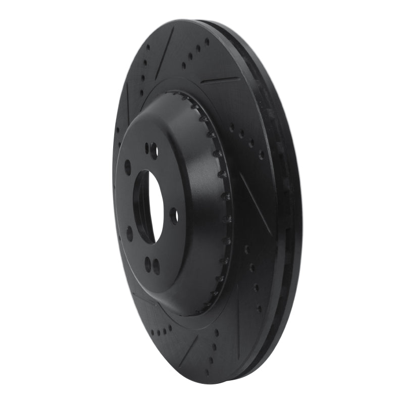 R1 Concepts R1 14-21 Mercedes-Benz Maybach S560 Rear Left Drilled & Slotted Black Brake Rotor
