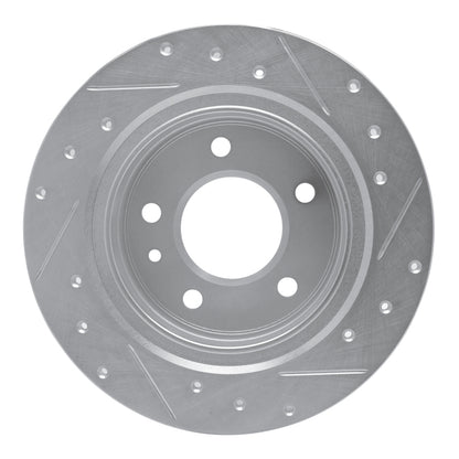 R1 Concepts R1 88-91 BMW M3 Rear Left Drilled & Slotted Silver Brake Rotor