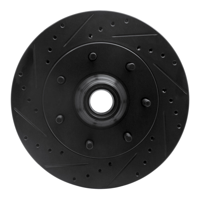 R1 Concepts R1 97-04 Ford F-250 2WD (Excl Super Duty) Front Left Drilled & Slotted Black Brake Rotor
