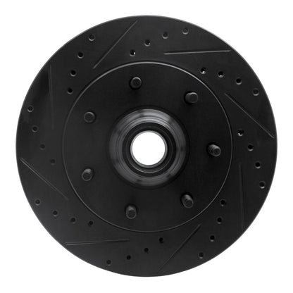 R1 Concepts R1 97-04 Ford F-250 2WD (Excl Super Duty) Front Left Drilled & Slotted Black Brake Rotor