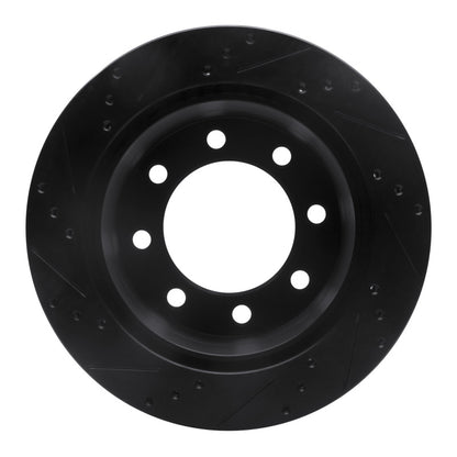 R1 Concepts R1 00-02 Dodge Ram 4000 (Mexico) Rear Right Drilled & Slotted Black Brake Rotor