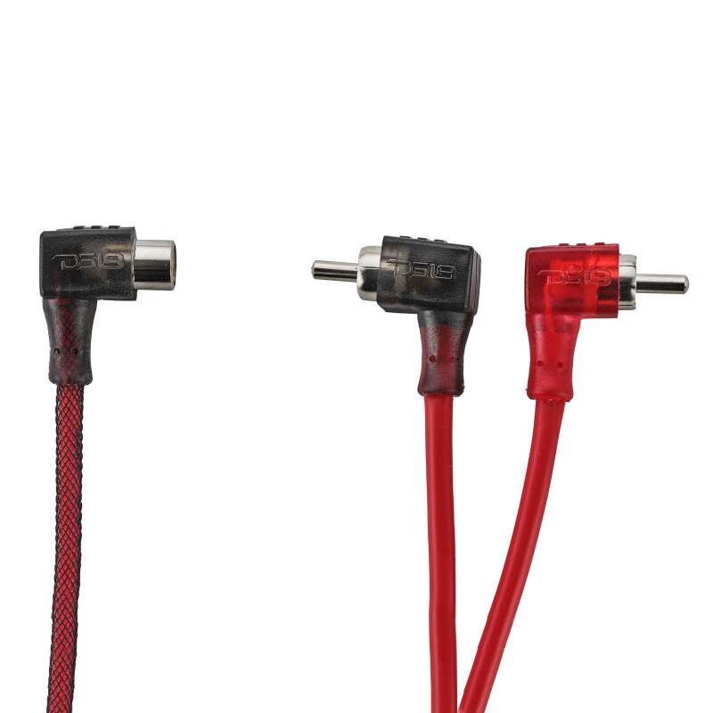 DS18 Level 2 RCA Wire Y Connector 1 Female to 2 Males Smart 90-Degree Connectors