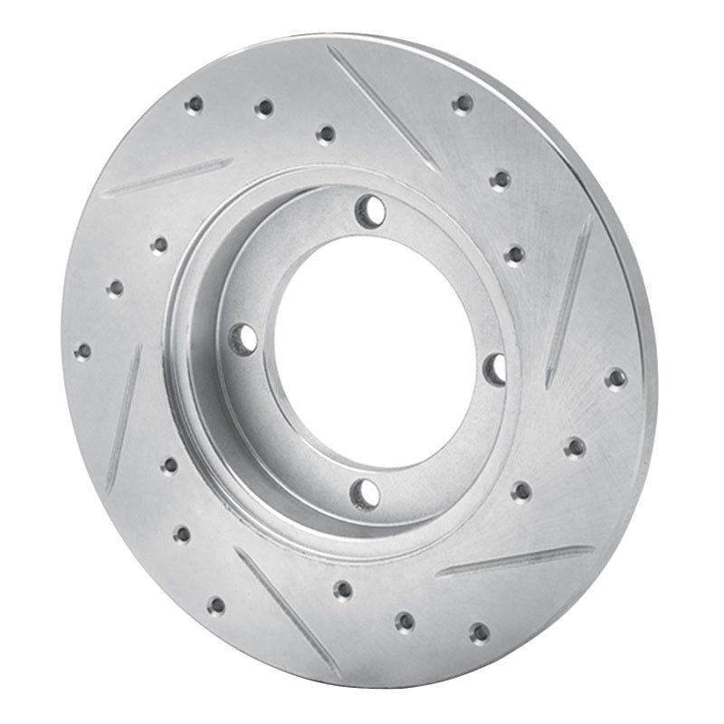 R1 Concepts R1 91-92 Dodge COLT Front Left Drilled & Slotted Silver Brake Rotor