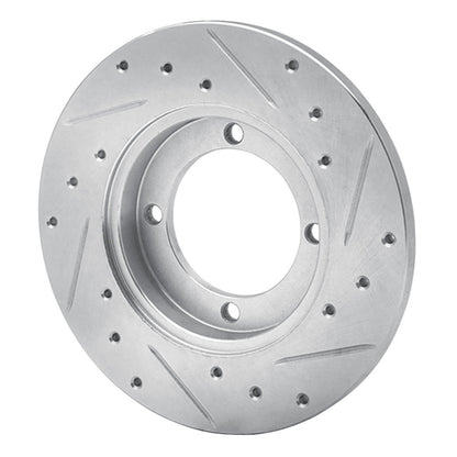 R1 Concepts R1 91-92 Dodge COLT Front Left Drilled & Slotted Silver Brake Rotor