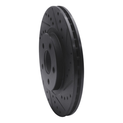 R1 Concepts R1 01-10 Chrysler PT Cruiser Front Right Drilled & Slotted Black Brake Rotor